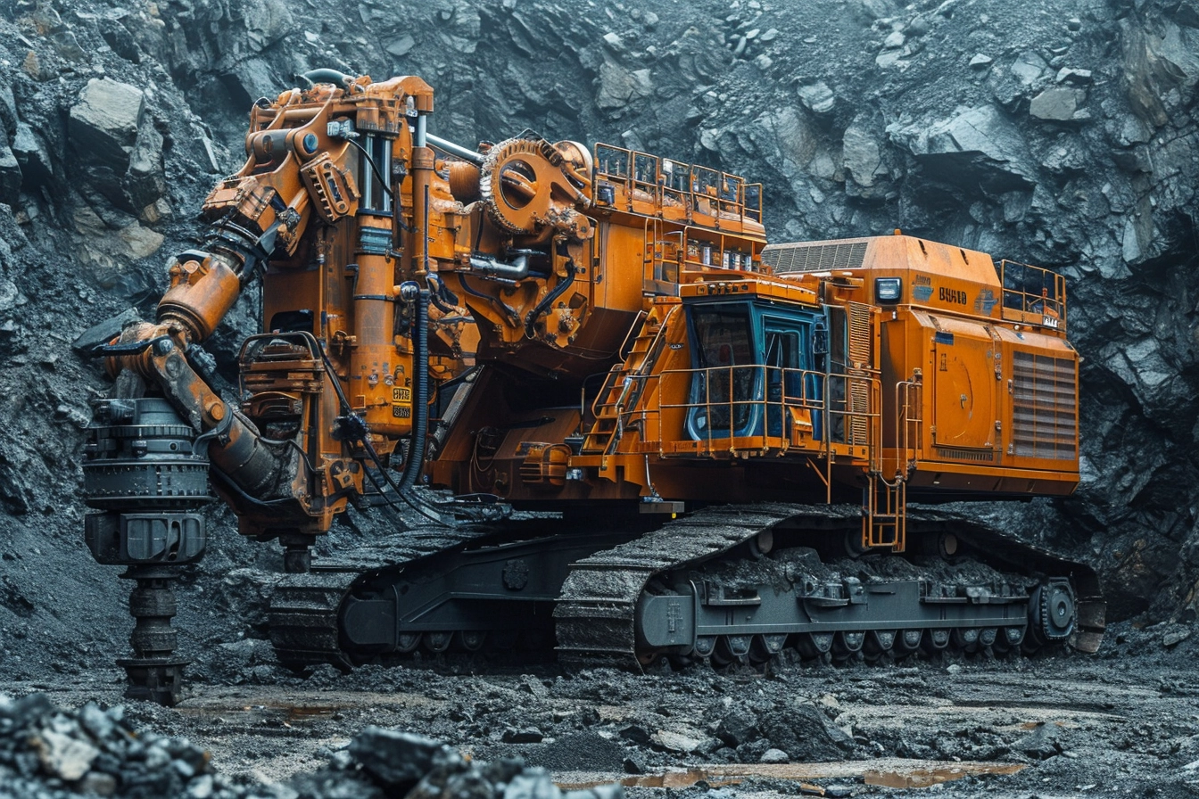 Image d'une foreuse dans une mine